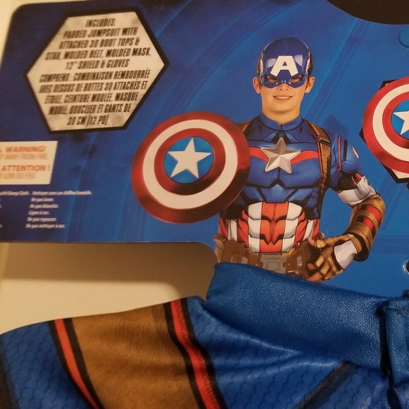Marvel Captain America Costume with gloves, mask, belt, and shield - Picture 9 of 11